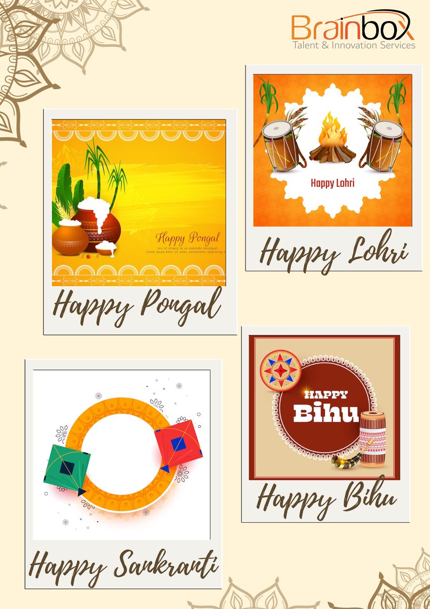 BrainboxBv's tweet photo. Brainbox Talent wishes Everyone Happy Pongal, Lohri, Bihu, and Sankranthi ! 

#pongal #bihu #sankrathi #lohri #india #Netherlands #talent #hiring #jobs #brainboxtalent #brainbox #world #europe #consultant #dutch #dutchjob https://t.co/m7qwlPfjsM