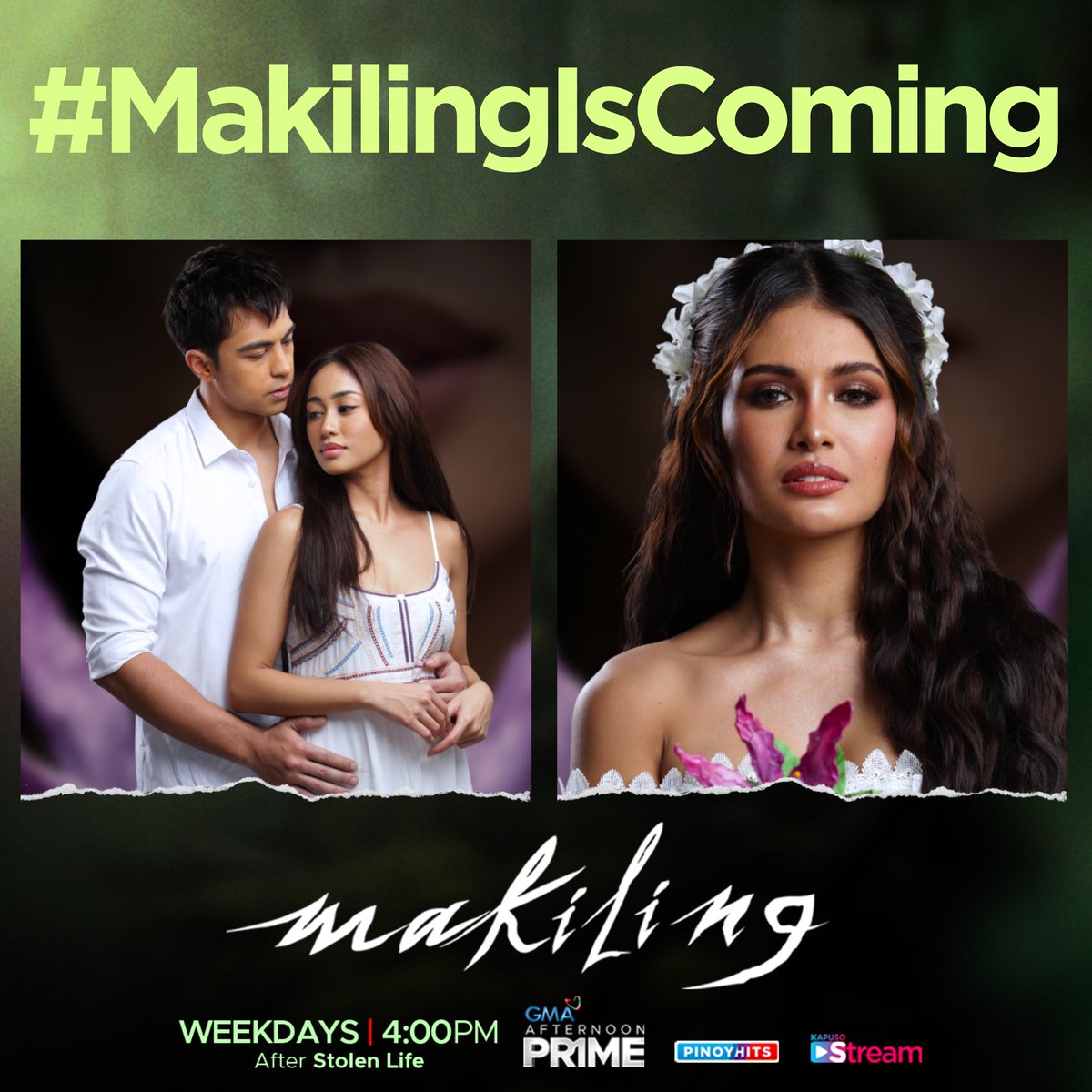 GMA_PA's tweet photo. Parating na si Maria Makiling!
Makisali sa usapan at ipakita sa amin ang inyong gigil! Gamitin ang aming official hashtag ngayong episode na #MakilingIsComing! https://t.co/N6NcZzjTlN