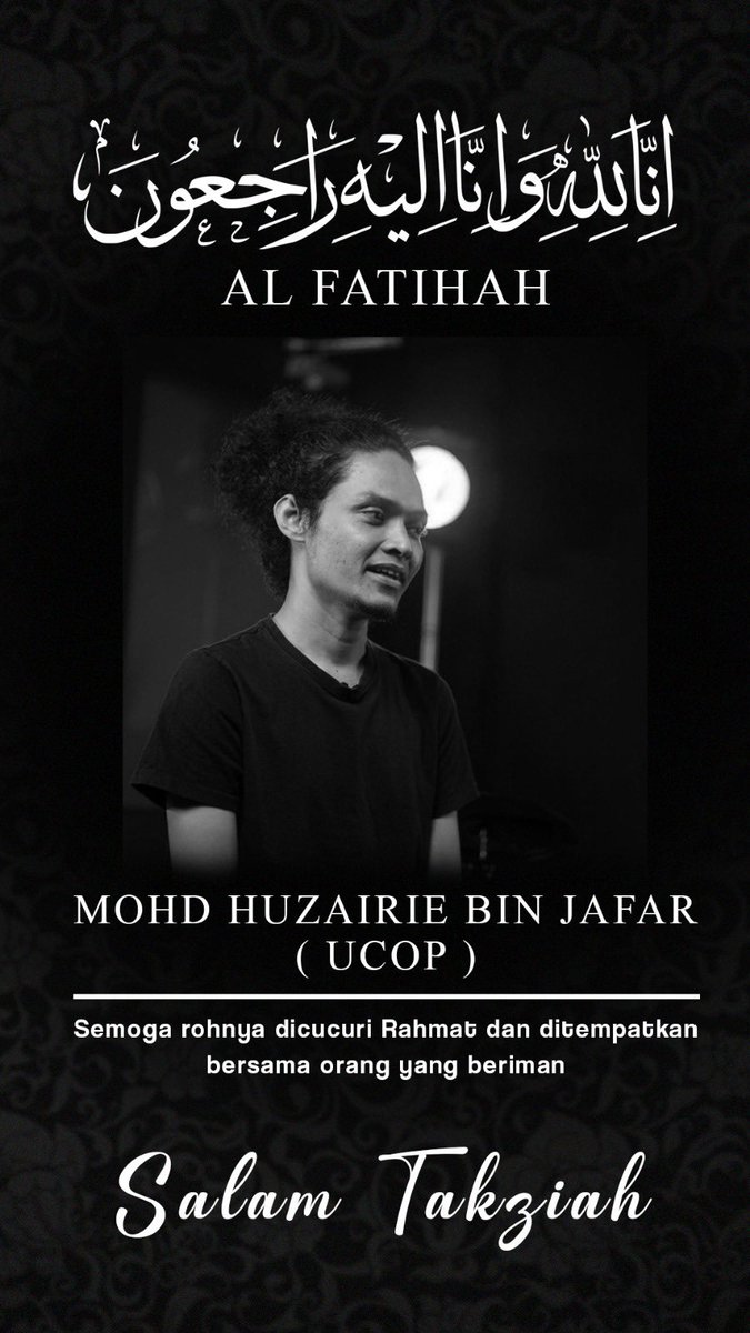 Daddyhood___'s tweet photo. Semua urusan berkenaan Homebois akan di pospon esok / lusa bagi penghormatan terakhir buat sahabat kami. Ucop ♥️

Kau selalu akan aku rindu cop. 
Aku takkan buat dah Jamming with Ddyhd 😢 https://t.co/AU5do2ZCn1