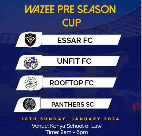 fc_rooftop's tweet photo. The preparation for the new season begins with the Wazee preseason Cup tournament.

You don't want to miss. 

#RooftopFC
#WatuWazima 
#IkoLove https://t.co/K7Tyzrhx7Z