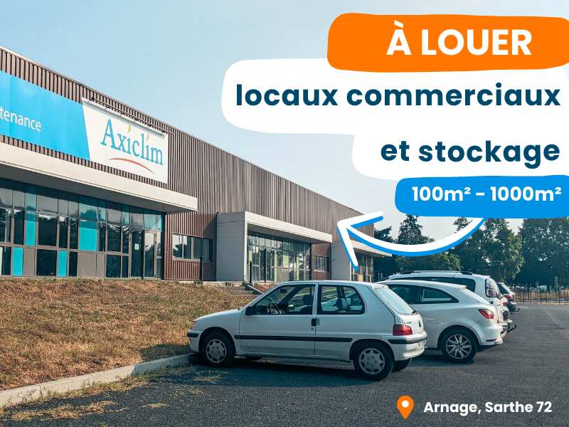 Axiclim's tweet photo. À la recherche d’un local commercial ou d’un espace de stockage au Mans ? Axiclim vous propose des locaux de 100m² à 1000m² à louer à arnage en périphérie du Mans.. 
Contactez-nous pour visiter vos futurs locaux 😉 #LeMans #locauxcommerciaux #alouer #alouerlemans https://t.co/QNGiWFkbdB