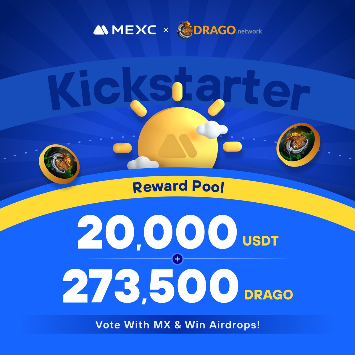 .<a href="/drago_solana/">DRAGO</a>, a revolutionary cryptocurrency dedicated to commemorating the auspicious Year of the Dragon in 2024, is coming to #MEXCKickstarter 🚀 

🗳Vote with $MX to share massive airdrops
📈 $DRAGO/USDT Estimated Trading: 2024-01-16 08:00 (UTC)

Details: