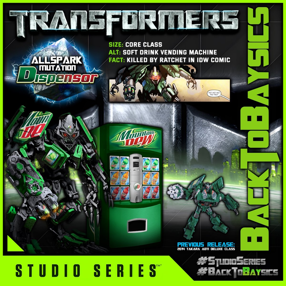 #Transformers #BackToBaysics #studioseries #mountaindew #mtndew