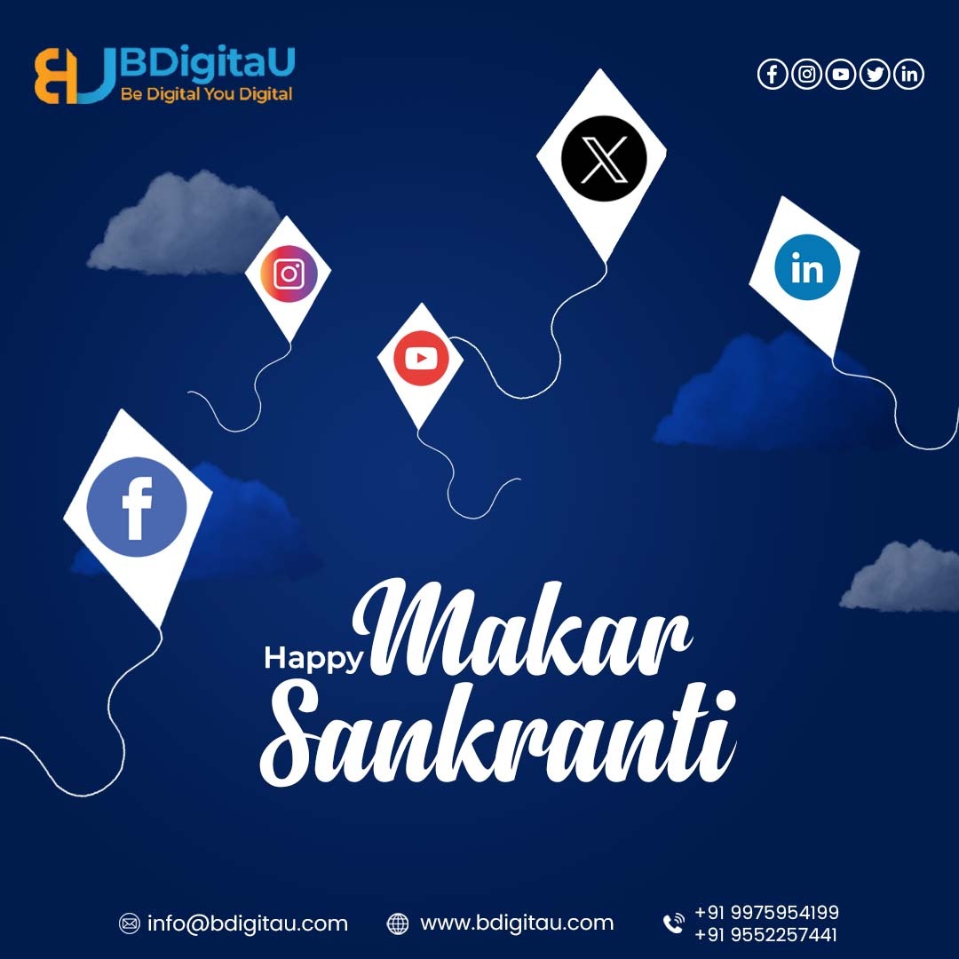 bdigitau's tweet photo. BDigitaU wishes you all a very HAPPY MAKAR SANKARANTI 🪁🎊
.
.
. 
#bdigitau #beDigital #youDigital #makarsankaranti #kitesofInnovation #flyinghigh #digitalboost #socialmedia #digitalkites #digitalrise #trends #digitaltrends #marketing #kites https://t.co/lbBjxesIiz