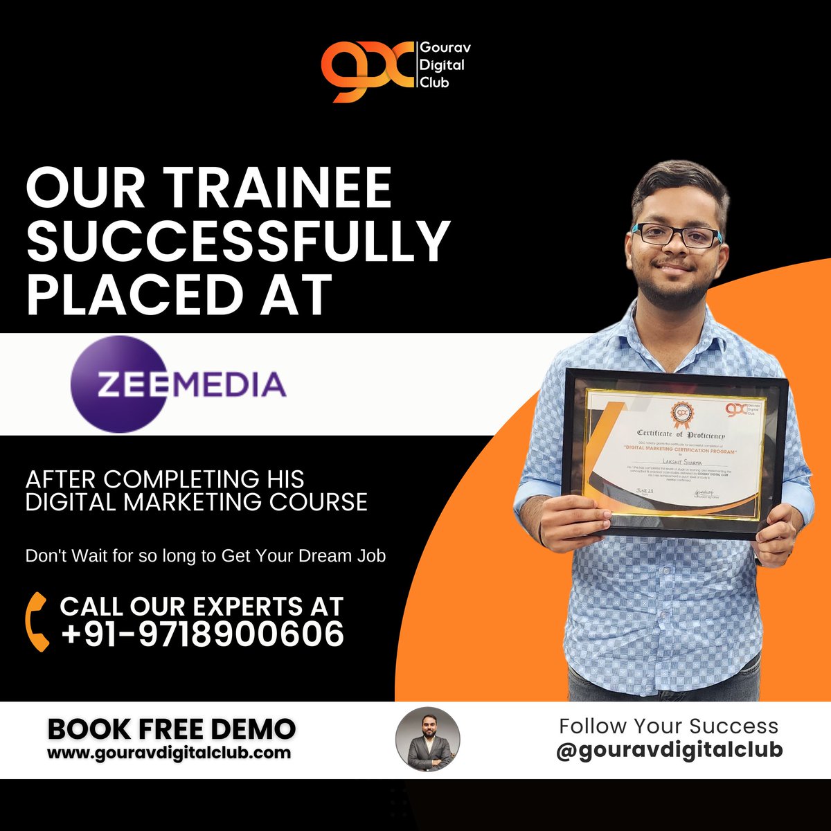 gdc2k19's tweet photo. Exciting news! Our student Lakshit just landed an awesome job at Zeemedia after completing his digital marketing course.

Join @gdc2k19

#gouravdigitalclub #digitalmarketingcourse #digitalmarketingcourseinfaridabad #digitalmarketinginstitute #digitalmarketinginstituteinfaridabad https://t.co/TE0Fxd91A7