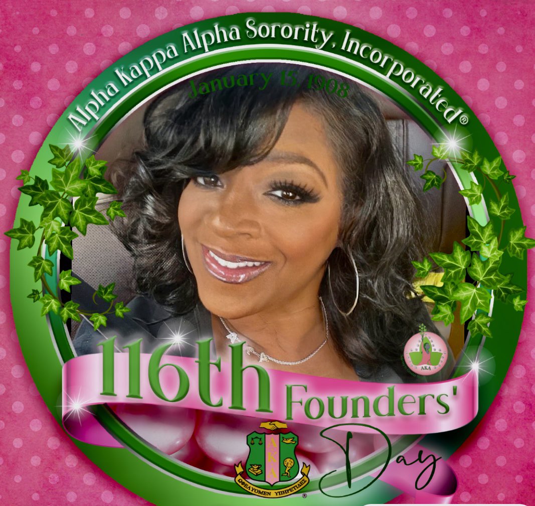 Happy Founders' Day to the phenomenal #Sorors of AKA!🩷💚On this special day, I’m filled with immense pride & gratitude for being a part of this #beautiful sisterhood. Here's to the remarkable past, present, & future of #AKA #Proud #SkeeWee  #AKA1908 #SAR #AKA116 #SoaringWithAKA