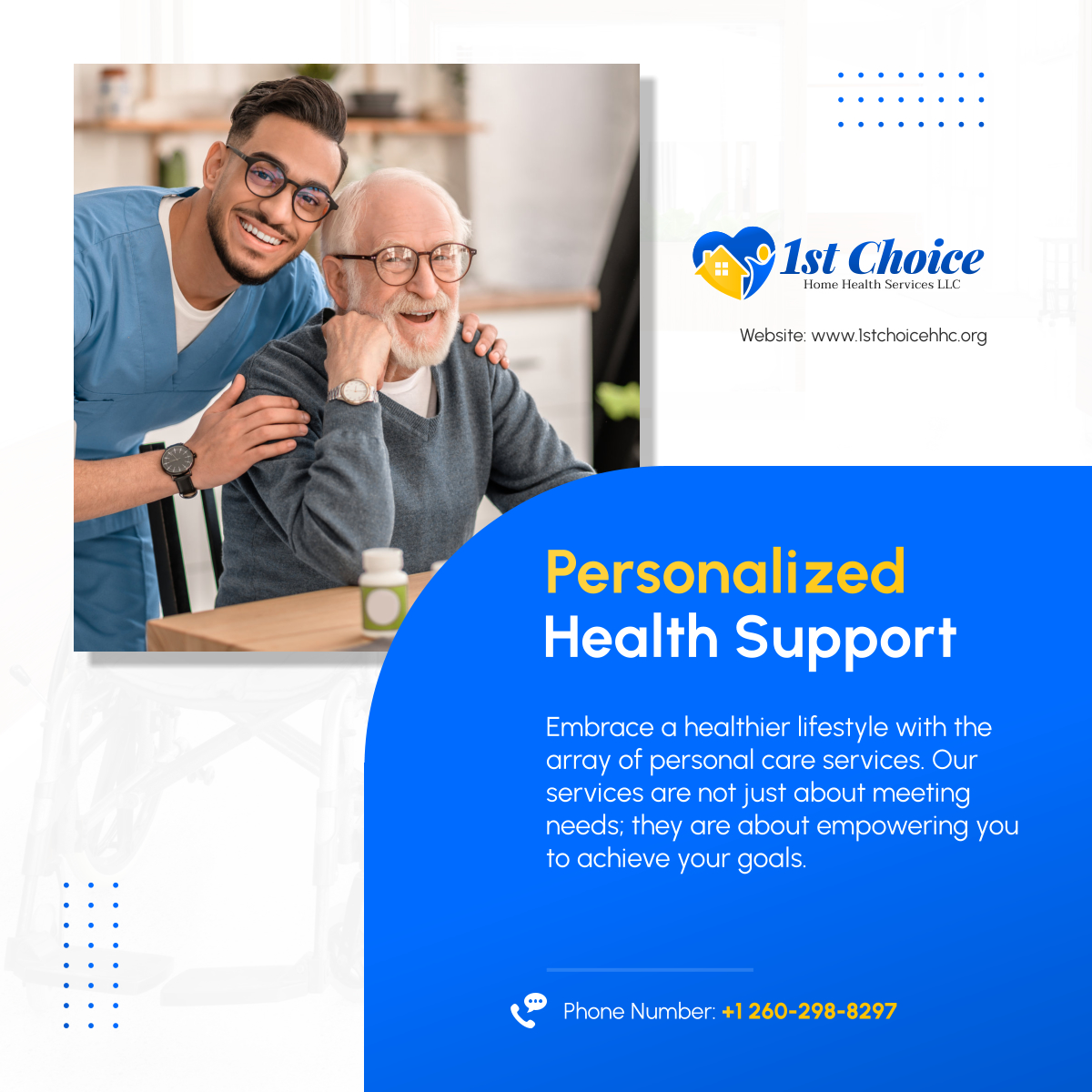 Wellness is personalized for you—because your health journey is as unique as you are. Discover personalized support that extends beyond the ordinary approach.  

#FortWayneIN #PersonalizedHealthSupport #HealthEmpowerment #PersonalizedSupport #HomeHealthCare