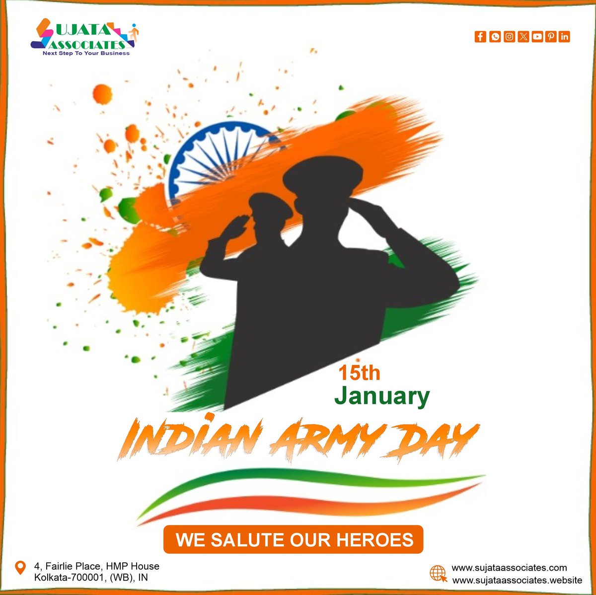 sujataasso's tweet photo. Indian Army Day remind us that we are safe only because we have our Army on the Borders. Salute to our Heroes.

#indianarmyday
#SaluteOurHeroes
#ArmyDay https://t.co/acQrDLSw02