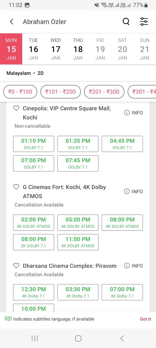 being_renjith's tweet photo. #AbrahamOzler First Monday Booking 😂 ഹരിത വിപ്ലവം 😍

#Neru #MalaikottaiVaaliban #kerala #bmsbooking https://t.co/j0tA7lBQME