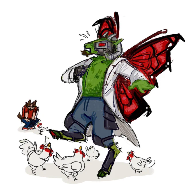 chickens...  #hermitcraftfanart #docm77fanart