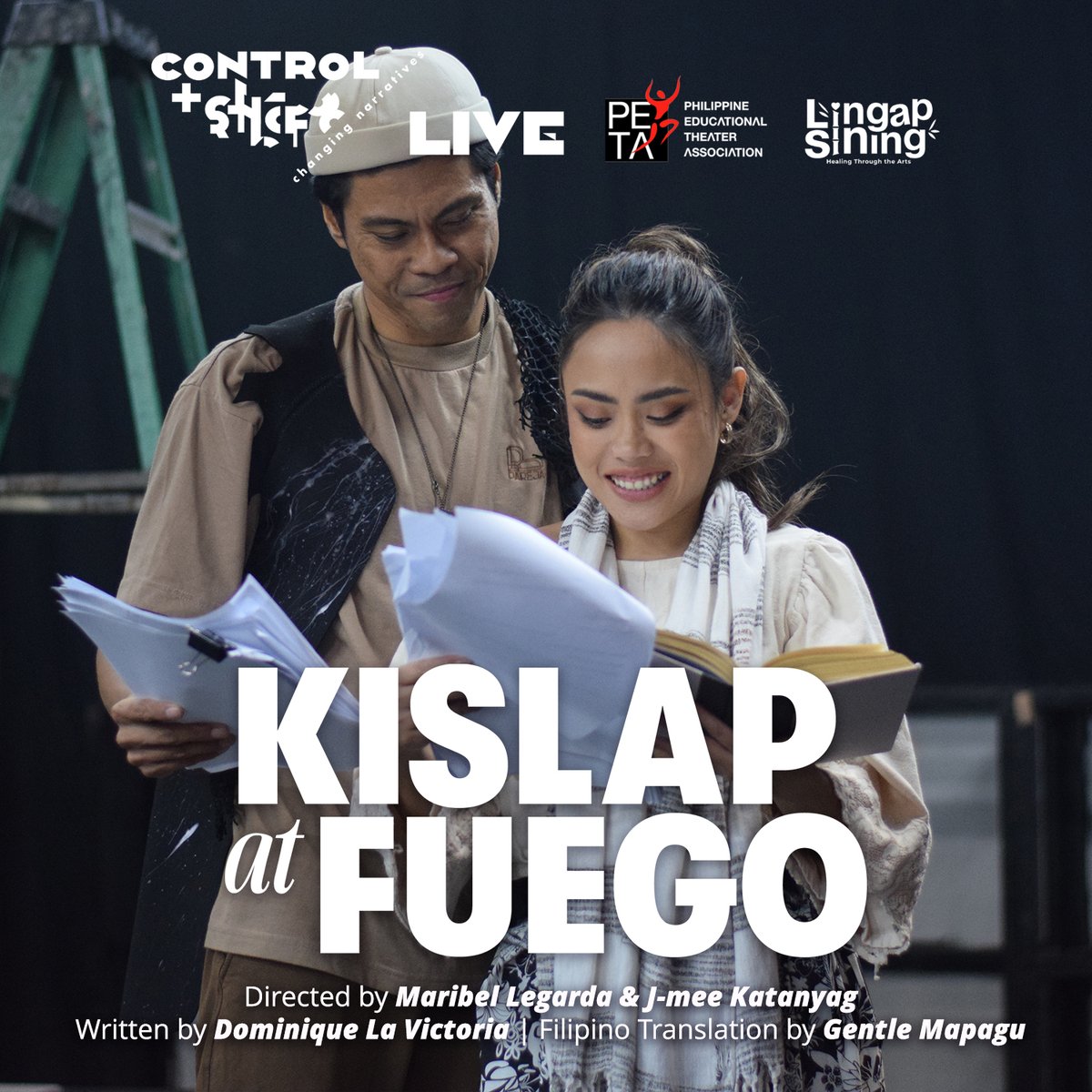 petatheater's tweet photo. Kislap at Fuego is part of #PETAControlShift : #ChangingNarratives, Reclaiming and Reshaping Stories of the Filipino People, a bold collection of new theater performances that puts the spotlight on the theme of narrative change.
#TheaterforDevelopment https://t.co/4M1DXLIEZf