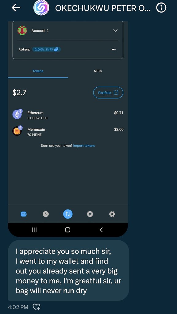 JuliusElum's tweet photo. #CryptoHood still Giving out $MEME for people to claim their Airdrops.

You can't lose what you have laboured for.

Not at all.

Some people wake up to 70 $MEME on their wallet. https://t.co/Vk6wFoUQds