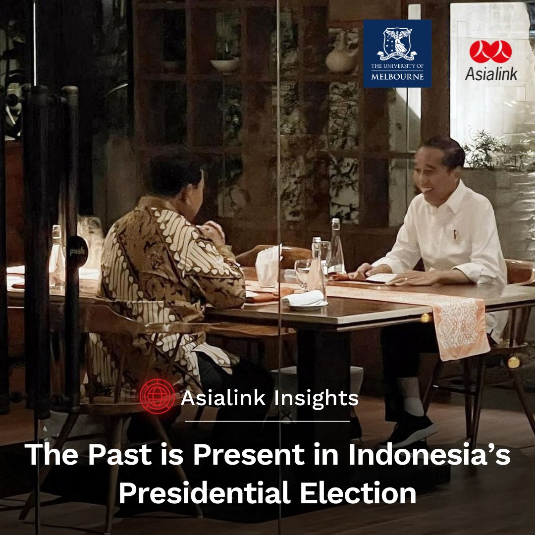 #AsialinkInsights | The shadow of Suharto’s New Order hangs over this year’s #Indonesian presidential elections. And it is not just in the form of retired general Prabowo Subianto, the current front-runner.

Read more: asialink.unimelb.edu.au/insights/the-p…
<a href="/GreenleesDonald/">Donald Greenlees</a> <a href="/melbasiareview/">@MelbAsiaReview</a>