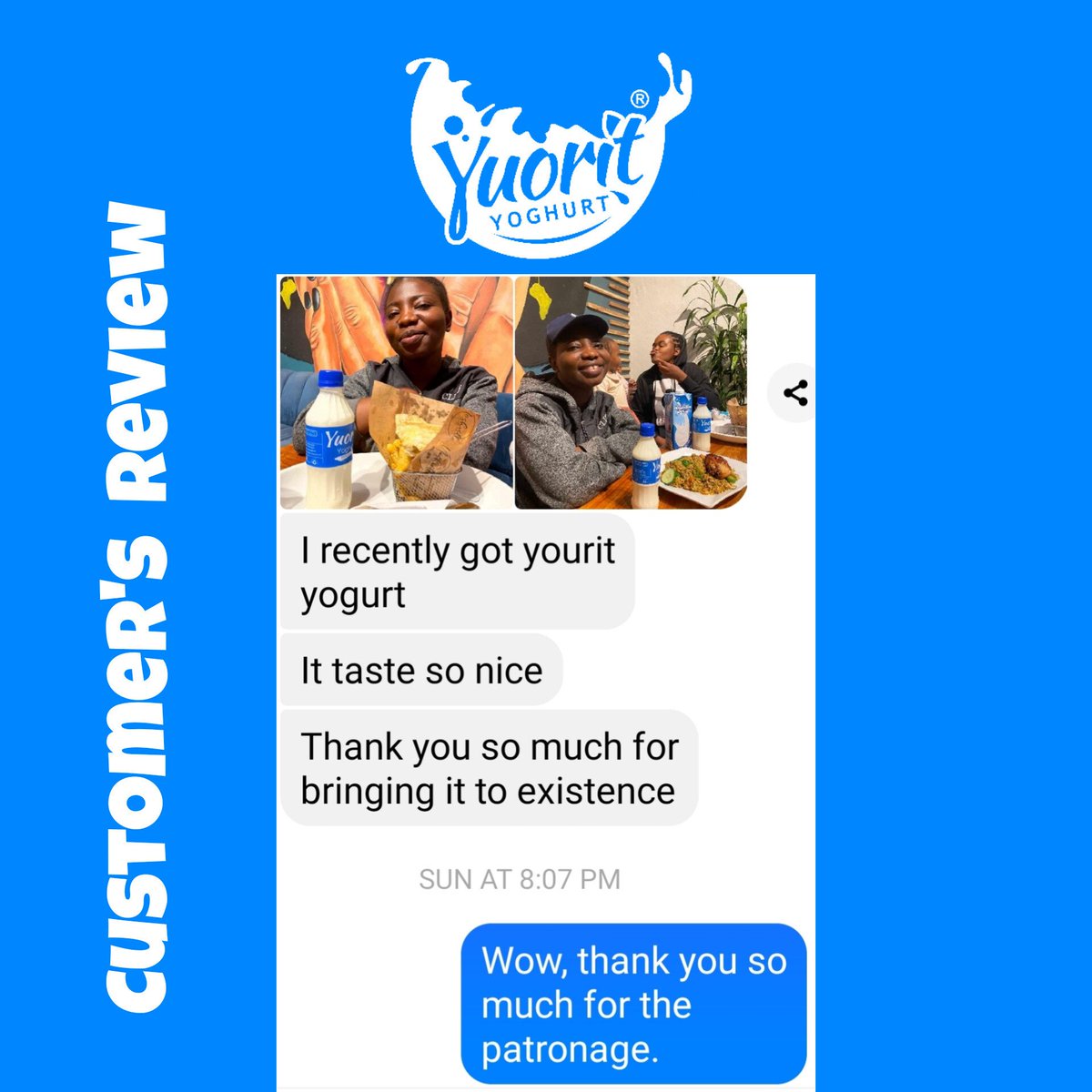 NEKENchuwang's tweet photo. THINGS WE LOVE TO SEE 💙🤗

Satisfied Yuorit Yoghurt Customers sending in reviews⭐⭐⭐⭐⭐

#yuorit #YuoritYoghurt https://t.co/Rz8e8hKjph