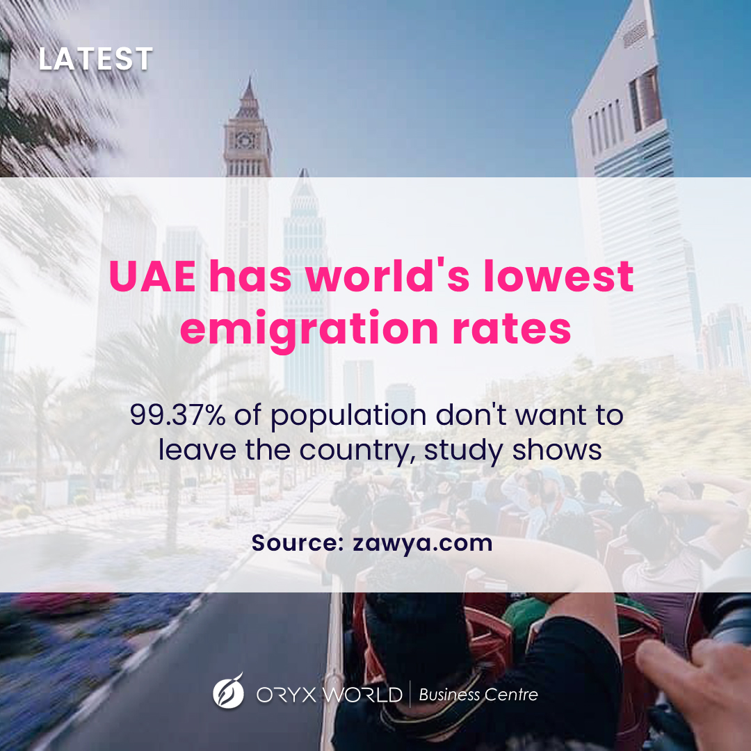 A recent study by Top Move revealed that the UAE had the lowest emigration rates across the world. An astounding 99.37 percent of the UAE population chose to stay within the country, influenced by its high quality of life. 
#uaelife #myuae #unitedarabemirates