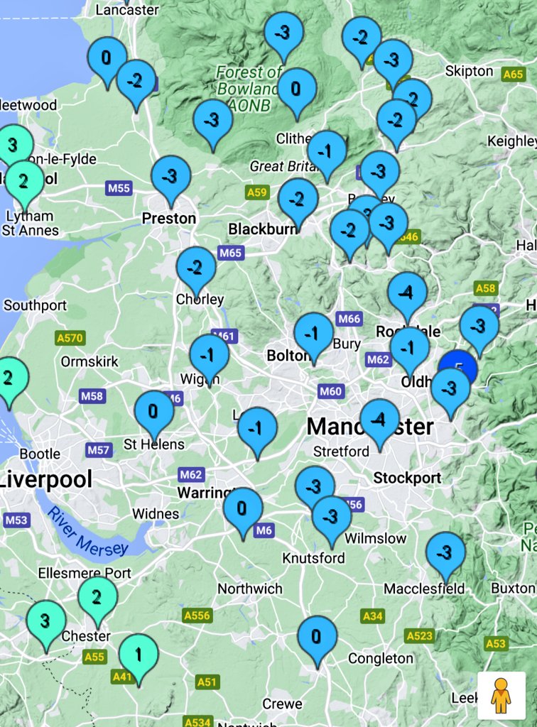 Your starting temps for Monday and factor in the breeze and it feels like -6°C. 🥶
