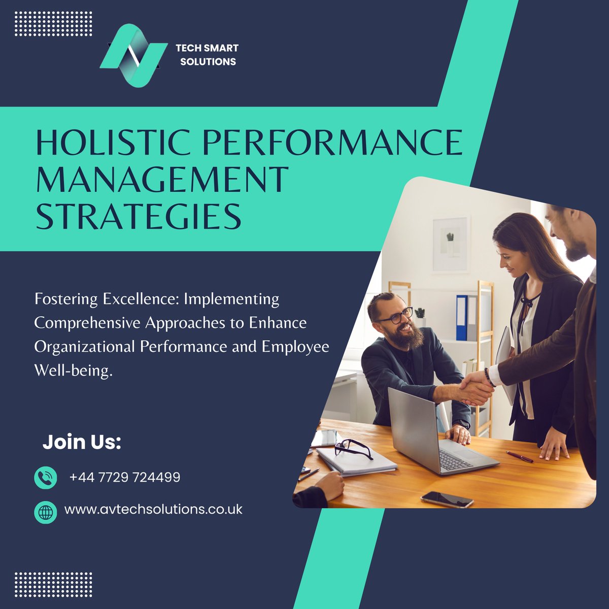Holistic management involves a comprehensive, balanced approach to optimize organizational performance by integrating people, processes, and systems for sustainable success.
📞 Contact us at +44 7729 724499
🌐 Learn more at : avtechsolutions.co.uk/optimize-organ…
#HolisticManagement
