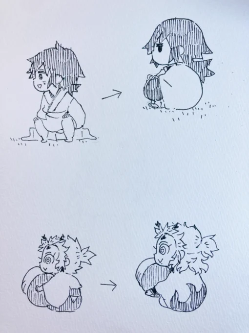 昼休みアナログ 🌊ヘラさんはこども時代からだいぶ雰囲気変わったけど🔥ヘラさんはあまり変わらない。