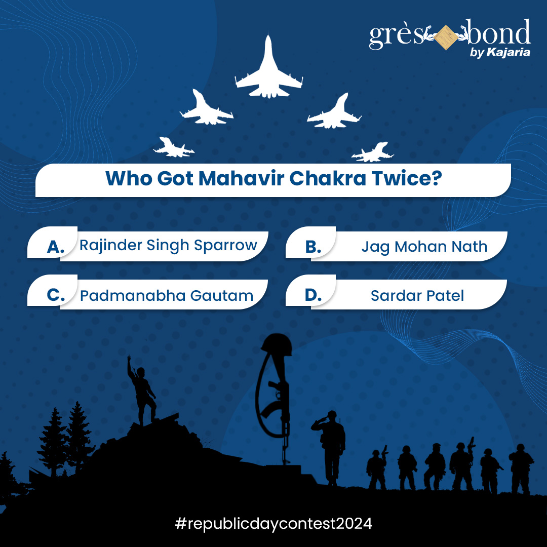 gresbond's tweet photo. 🎉 CONTEST ALERT for Republic Day! 🇮🇳
🤔 Can you answer this?
Who received the prestigious Mahavir Chakra not just once, but TWICE?
👉 Comment your answer below and stand a chance to WIN exciting prizes! 🎁🇮🇳
📆 Contest ends on Republic Day! Don't miss this opportunity🚀 https://t.co/xWs3PBrFl8