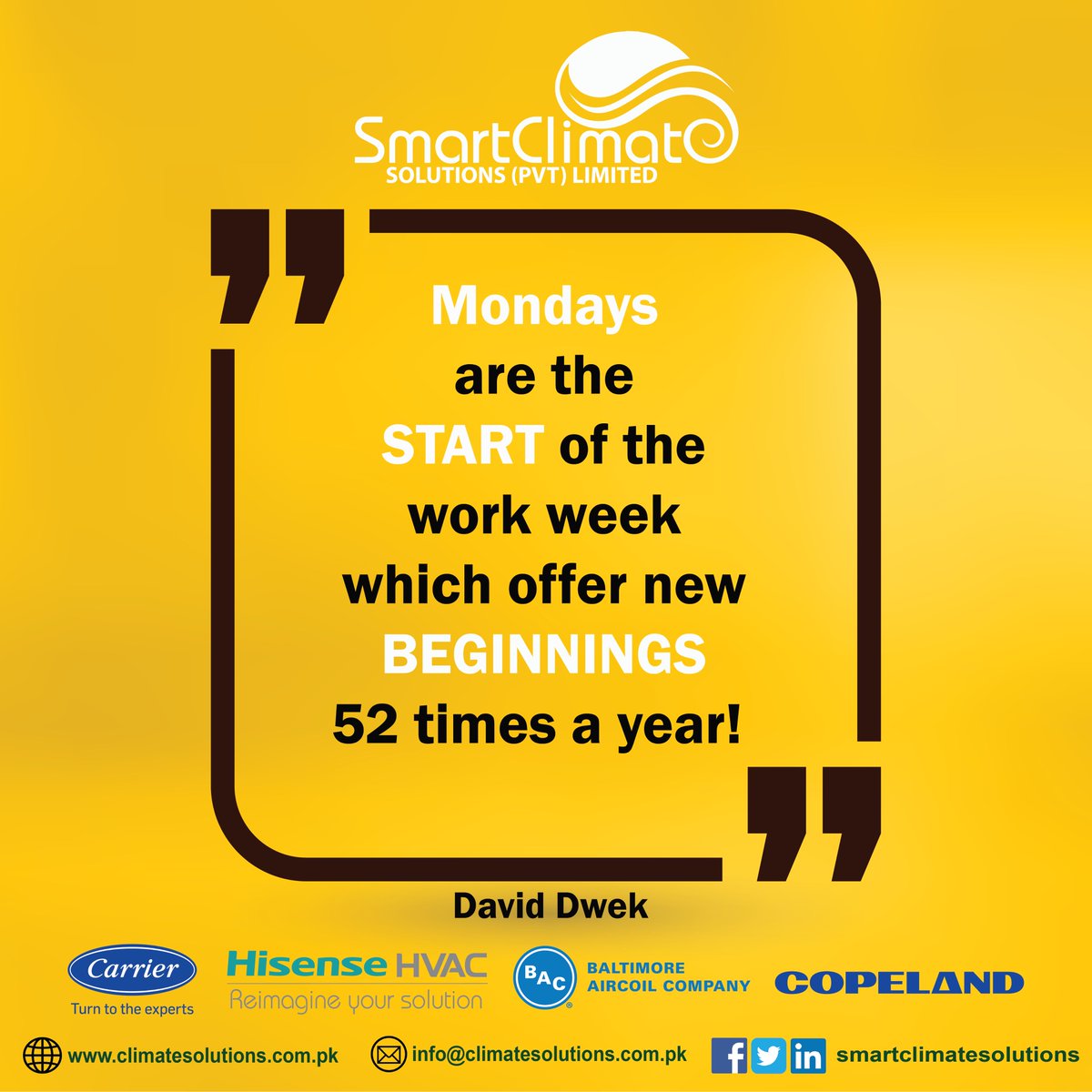 SmartClimateSol's tweet photo. Janaury 15, 2024 - Monday Motivation

#Mondaymotivation #Smartclimatesolutions #smart_climate_solutions #brightday #achieve #goals #future #elonmusk #carrier #hisense #baltimore #copeland #hvacr https://t.co/UCnuW6M2Oi