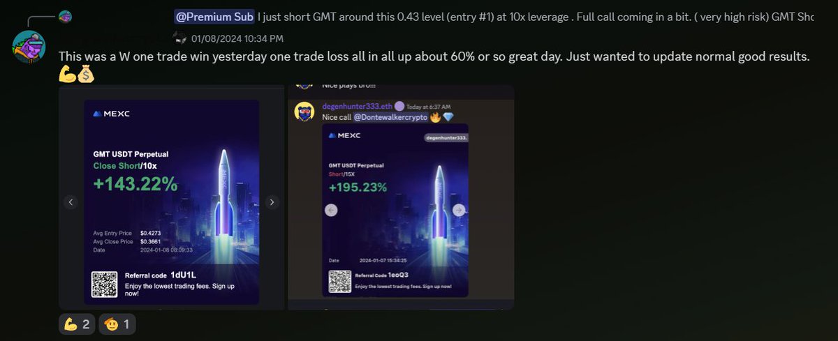 DWC_NFT's tweet photo. $GMT & $ETC DWC wins on first half of January!
Congrats to our PREMIUM SUB members who entered this calls from @DonteCrypto ๐
#DWC #PremiumSub #Crypto #FuturesTrading https://t.co/CWFEGt5cyT