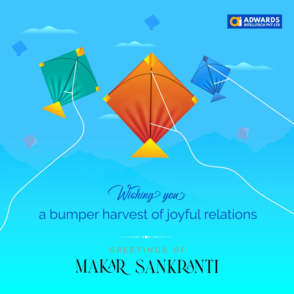 adwards_in's tweet photo. May this day bring a rich harvest of boundless positivity, sparkling ideas and rewarding relationships. Happy Makar Sankranti from all of us at Adwards.
#makarsankranti #uttarayan #happymakarsankranti #kiteflying #makarsankrantispecial #kitefestival #adwards https://t.co/LumBnf8gub