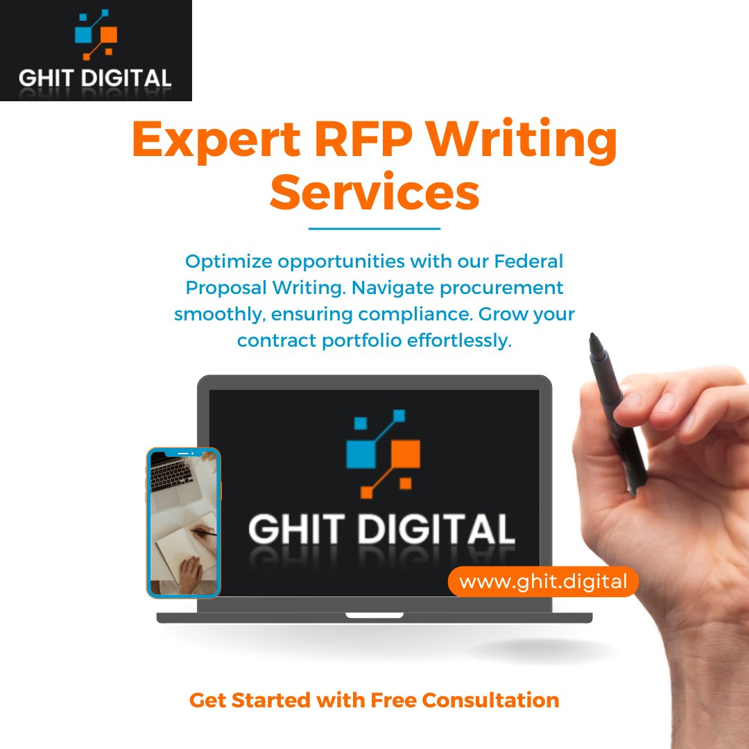 DigitalGhit's tweet photo. Maximize opportunities with our expert Federal Government Proposal Writing Services. Navigate procurement complexities seamlessly, ensuring compliance and precision.
 Contact GHIT at: Contact@GHIT.digital I Careers@GHIT.digital
#rfp #consultants #proposalwriting  #GhitDigital https://t.co/etpSicfrcw