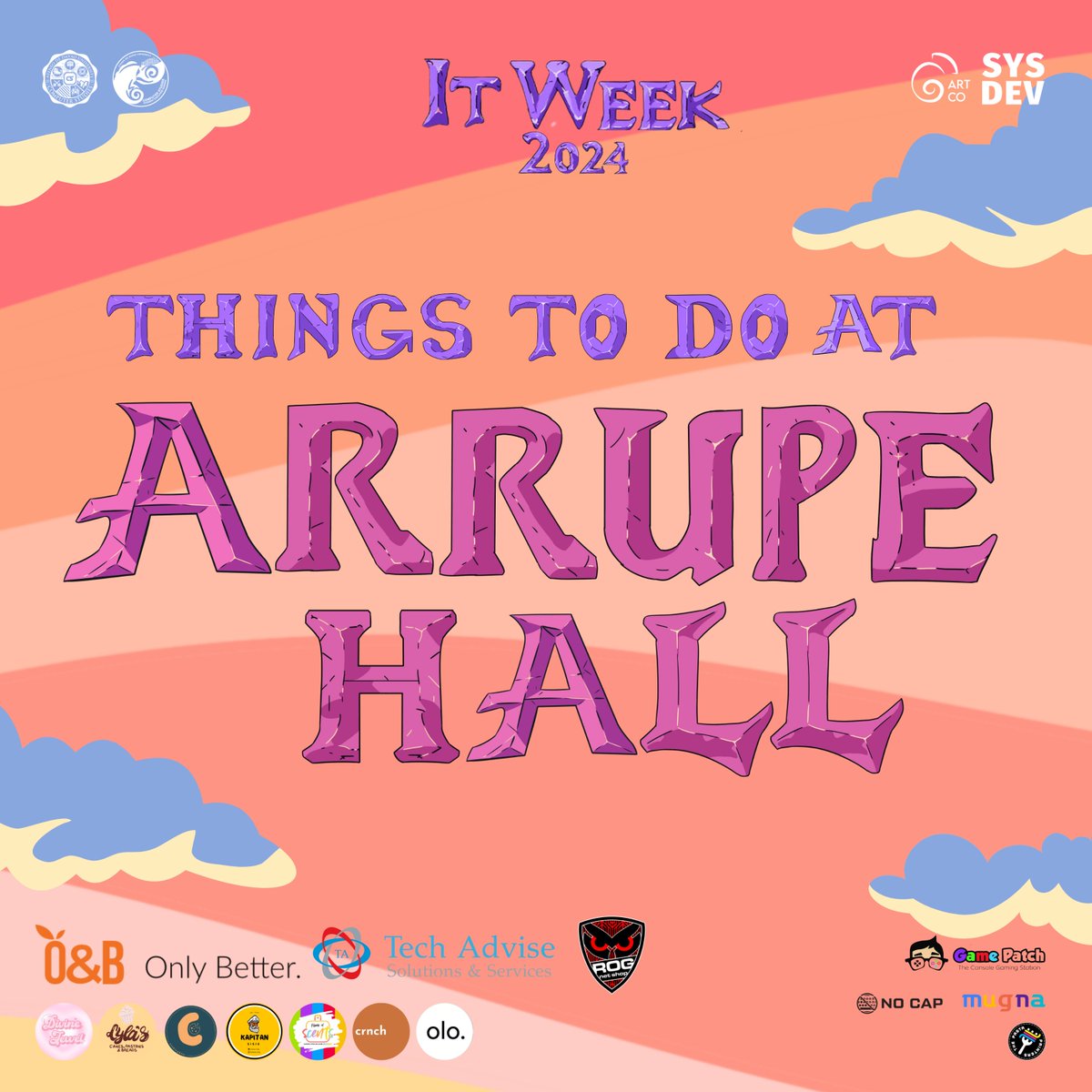 addu_cs's tweet photo. Not into Esports? Don't worry because IT Week is more than Esports!🤯🕹️

We've got tons of activities for you to enjoy at IT Week 2024. Don't also forget the booths, delicious treats, and wonderful glam for you to love. Come visit us at Arrupe Hall!💜

#itweek2024
#breakthrough💫 https://t.co/gBfzzTYsMi