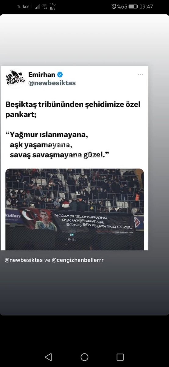 Bazı değerleri herkes bilmeli. Beşiktaş şahane bir örnektir.