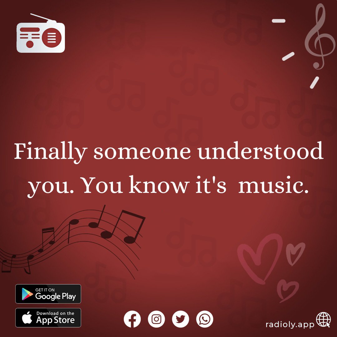 RadioLyApp's tweet photo. Finally someone understood you. You know it's  music.
.
.
#RadioFm #InternetRadio #Radio #FMRadio #LiveFMRadio #RadioFMLive #LiveFm #RadioLyLive #Radio #radioflyer #radioshow #radiostation https://t.co/PtUJFCuazc