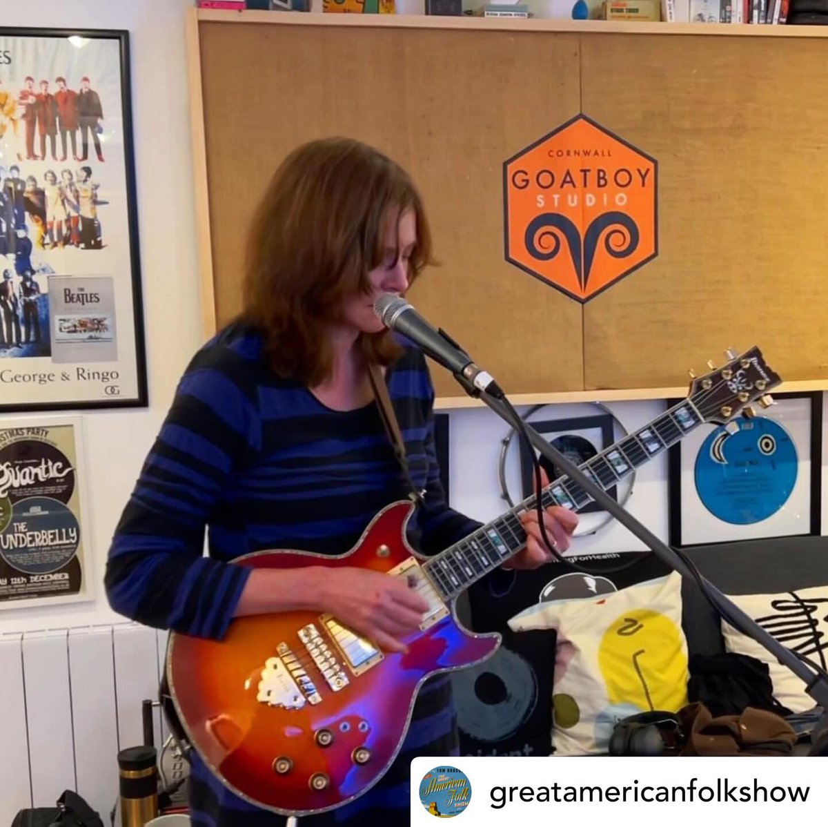 sarahmcquaid's tweet photo. Thrilled to be featured for 2nd time on @Tombrosseau’s #GreatAmericanFolkShow 2 live tracks recorded in #Wadebridge by @cacophonycotta1, w/#RogerLuxton jamming along on one of them. Going out this Sat on @prairiepublic #radio — stream live on https://t.co/FTVGzrf4xV. Also -> https://t.co/ncMwgtzFBM