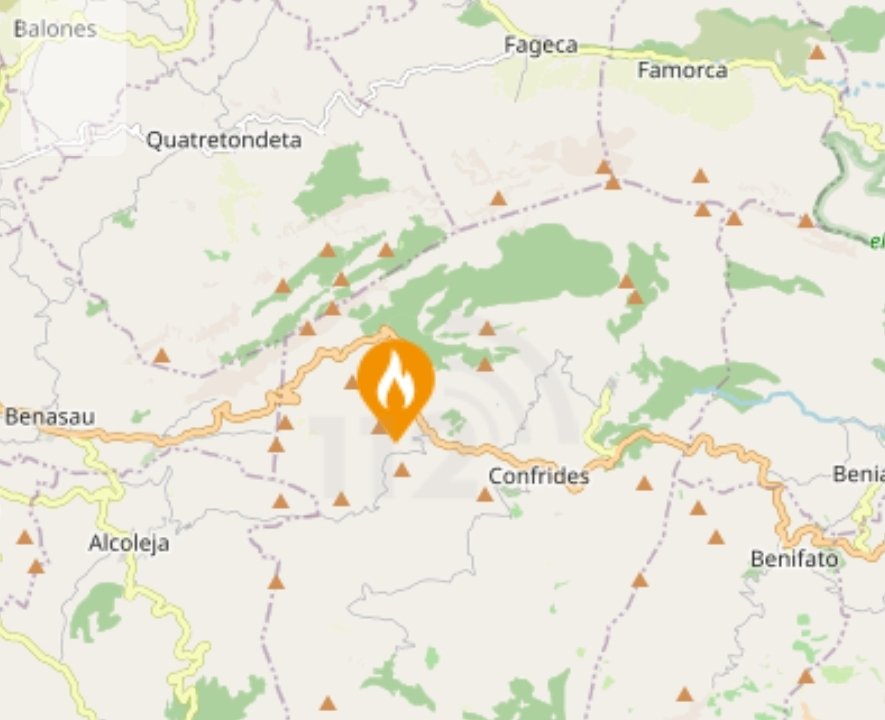 VOSTcvalenciana's tweet photo. 🔥Declarado #incendio #forestal en #Confrides (A), próximo al km.2 de la #CV70
HT de seguimiento #IFConfrides.
Medios movilizados. https://t.co/LR091nUEZZ