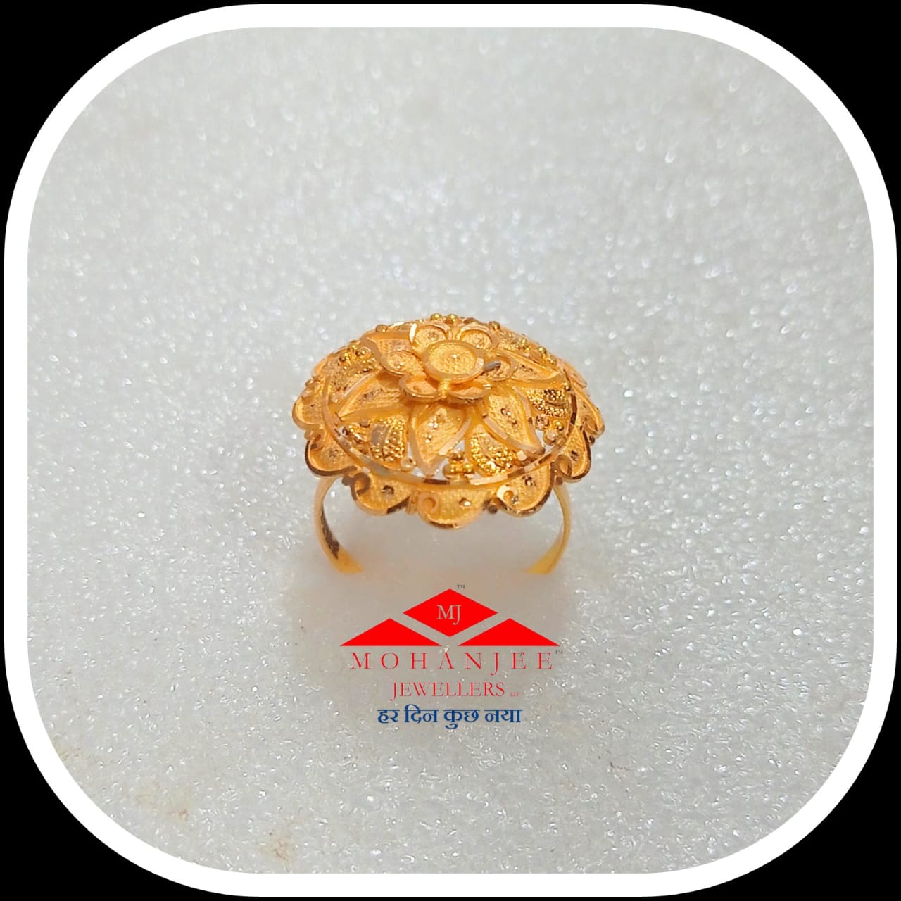 Glistening Delight Umbrella Gold Ring