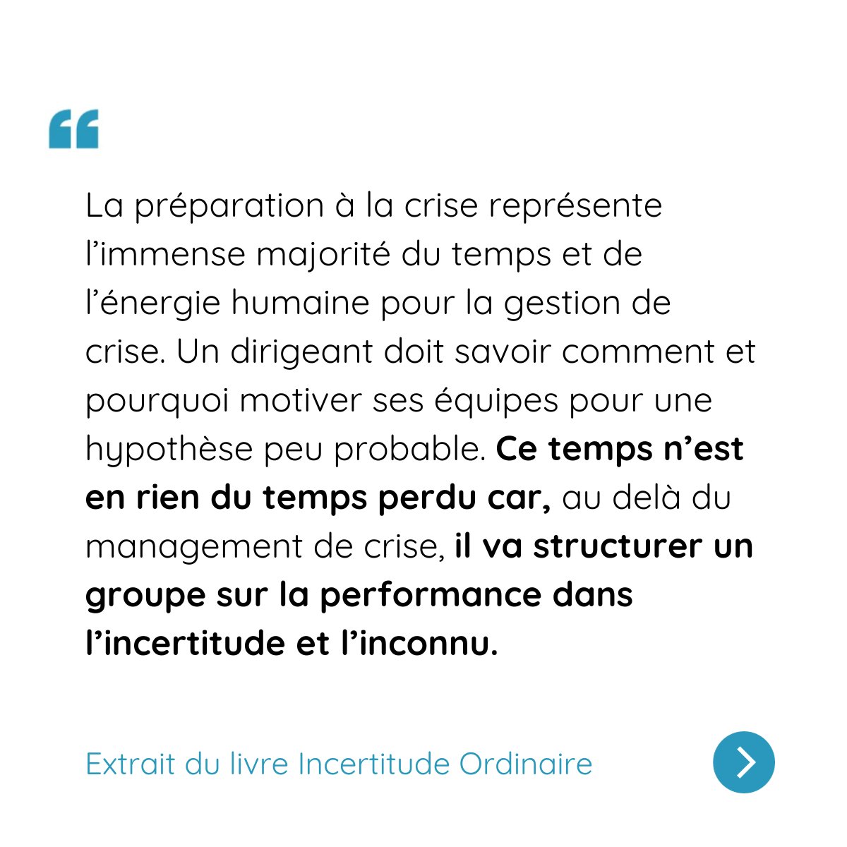 MLangloiscrise's tweet photo. Savoir transformer la crise en un puissant levier d’engagement 💪  #Livre #IncertitudeOrdinaire #GestionDeCrise #Preparation #Management #Leadership

👉https://t.co/ejrEPXuaBL https://t.co/BQYq7wNY0s