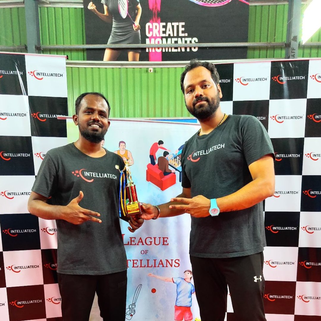 IntelliaTechPvt's tweet photo. We culminated the ‘Leagues of Intellians - 2nd Edition’ with a thrilling Badminton Tournament last weekend.

Congratulations to the team 𝗥𝗮𝘃𝗶 𝗚𝘂𝗽𝘁𝗮 and 𝗥𝗮𝗵𝗯𝗲𝗿 𝗛𝘂𝘀𝘀𝗮𝗶𝗻 for winning the tournament🏆

#badminton #sports #itandsoftware #workculture #intelliatech https://t.co/x2ssNZHe9r