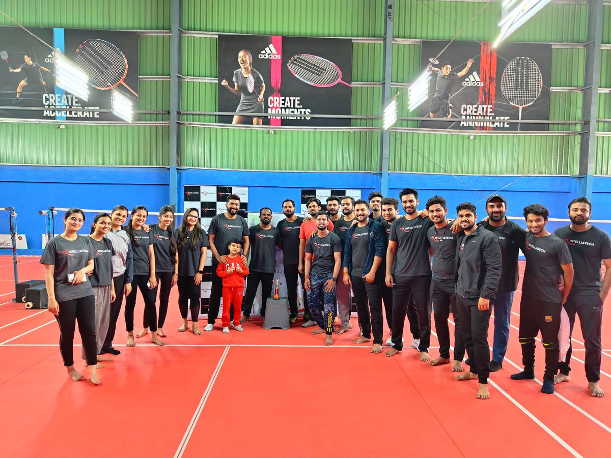 IntelliaTechPvt's tweet photo. We culminated the ‘Leagues of Intellians - 2nd Edition’ with a thrilling Badminton Tournament last weekend.

Congratulations to the team 𝗥𝗮𝘃𝗶 𝗚𝘂𝗽𝘁𝗮 and 𝗥𝗮𝗵𝗯𝗲𝗿 𝗛𝘂𝘀𝘀𝗮𝗶𝗻 for winning the tournament🏆

#badminton #sports #itandsoftware #workculture #intelliatech https://t.co/x2ssNZHe9r