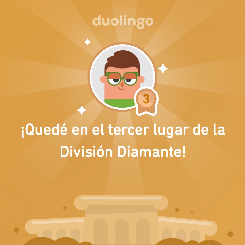 wolf_martinez1's tweet photo. ¡Quedé en el tercer lugar de la División Diamante en @Duolingo! https://t.co/wG3Y6fIpgB
