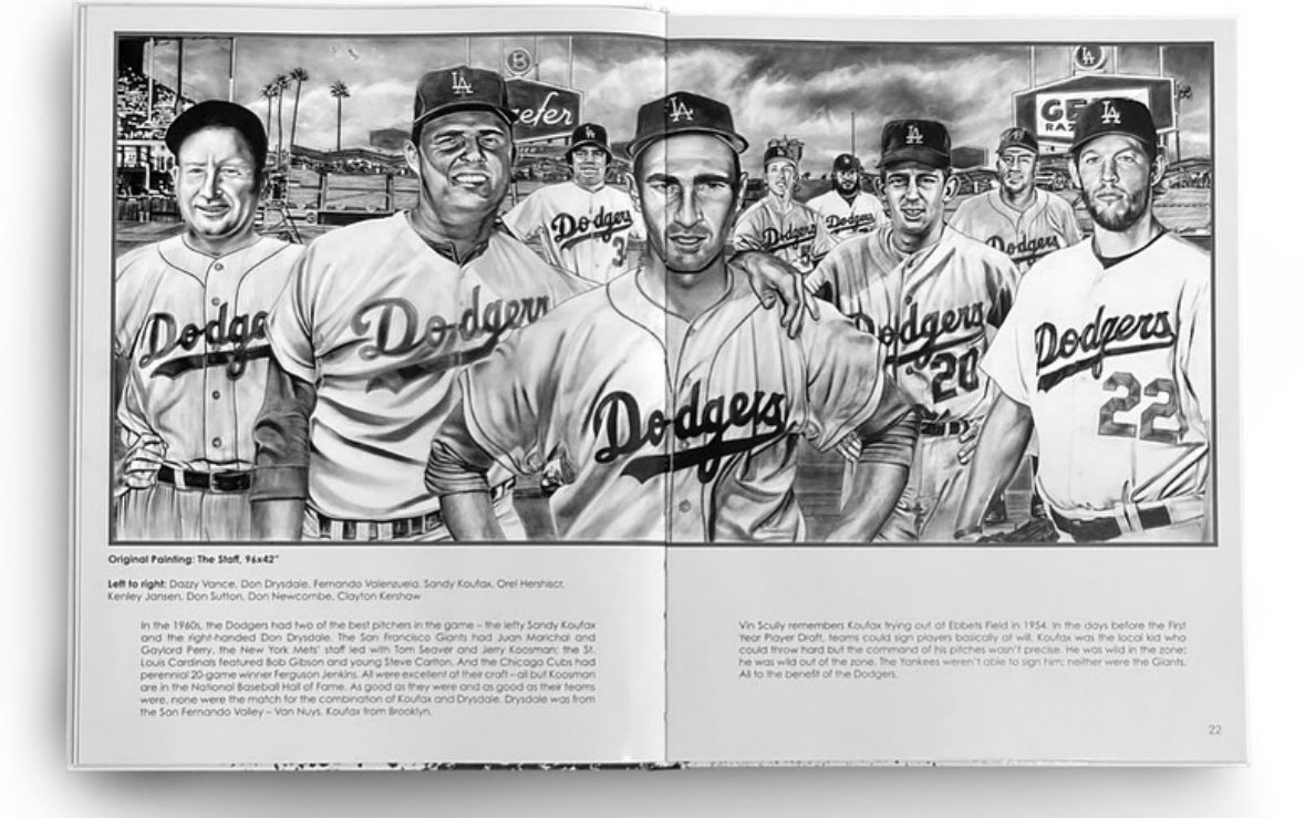 realnedcolletti's tweet photo. As we celebrate &amp; remember Dr. Martin Luther King Jr, I also remember my friend Don Newcombe. “Newk”, Dr. King, Jackie Robinson &amp; Roy Campanella shared meals and conversations to help the world strive for equality. The painting “Grace” tells such a story. https://t.co/813wnm1poK https://t.co/QPBDccGxT5