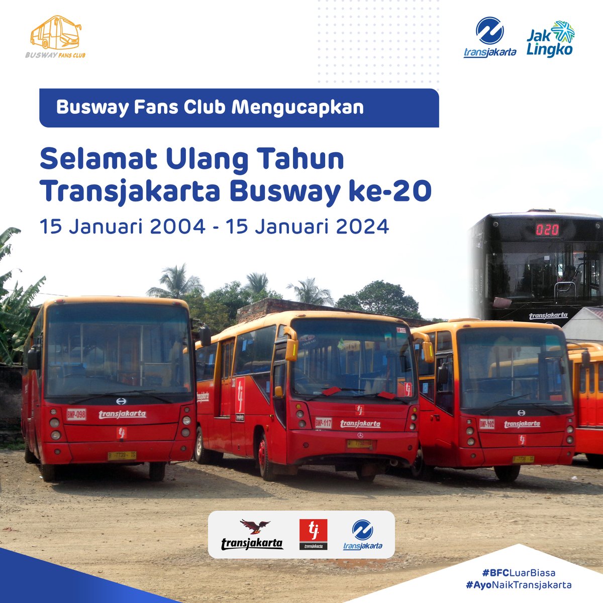 Tak terasa 20 tahun sudah layanan Transjakarta hadir melayani warga Jakarta, hingga sampai hari ini bisa melayani kota penyangga. Dari operator konsorsium, hingga pengoperasian secara swakelola. BFC mengucapkan Selamat Ulang Tahun Transjakarta ke-20

#BuswayFansClub
#BFCLuarBiasa