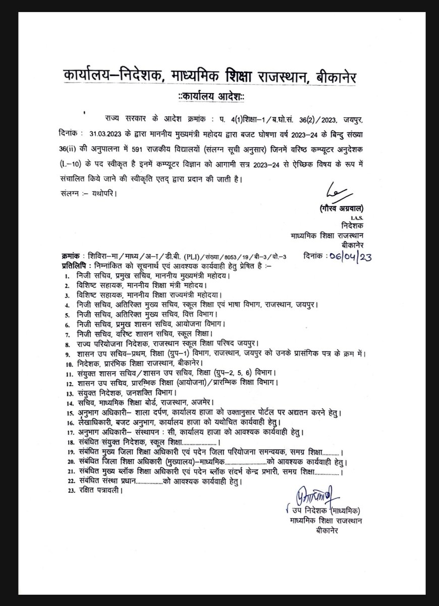 वरिष्ठ कम्प्यूटर अनुदेशक भी 11 और 12 कक्षा को ऐच्छिक विषय कंप्यूटर विज्ञान पढ़ा रहा है और अन्य ऐच्छिक विषय के अध्यापक भी 11 और 12 कक्षा को पढ़ा रहे है।
बस फर्क इतना सा है 
कंप्यूटर विषय वाले को l-10 दिया जा रहा है।और अन्य विषय वाले को l-12 दिया जा रहा है।
😖 #वेतन_विसंगति