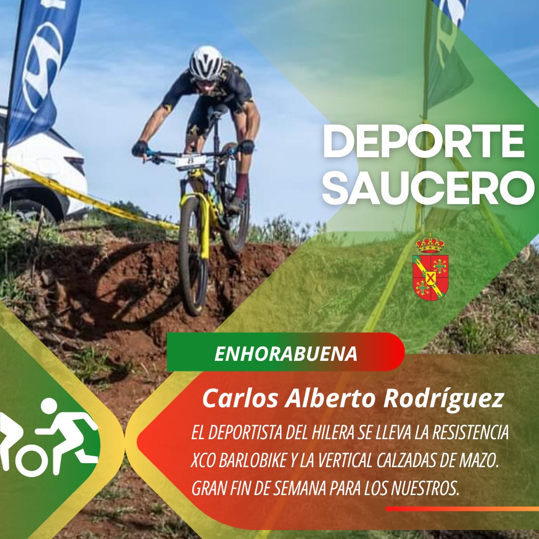 sandresysauces's tweet photo. 𝘿𝙚𝙥𝙤𝙧𝙩𝙚 𝙨𝙖𝙪𝙘𝙚𝙧𝙤 

🎉 Brillante fin de semana para nuestros deportistas. Carlos Alberto Rodríguez Brito, el nombre propio del mismo, ya que venció en las tres horas de Resistencia XCO Barlobike y en la Vertical Calzadas de Mazo. 

#DeporteSaucero #RiquezaNatural https://t.co/Q8KafTzk8m