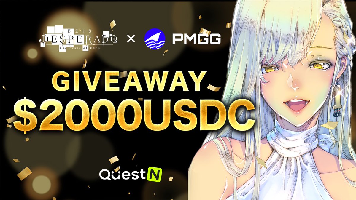 DESPERADOB218's tweet photo. 🎁 GIVEAWAY EVENT 🎁
Complete our quests to earn rewards from a total prize pool of $2000 USDC! 🎉
⏰ Jan.15 19:00 ~ Feb.01 19:00 (UTC+09:00)
🏆 200 Draws / $2000 #USDC ($10 each)
🔗 https://t.co/8Mf6Q6D0gm
#Web3Games #NFT @LUXON_official https://t.co/4QJDbPnsHN