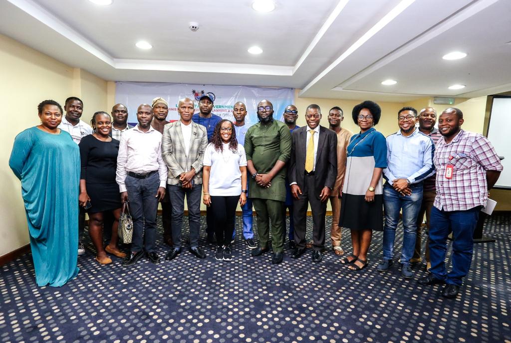 Dr. Folayinka Dania with Ministries,Departments and Agencies representatives after assessing the progress of the 2023 end year performance of implementation of Lagos Resilience Strategy held at the Colossus Lagos,Ikeja recently #LRS #LASRO #LASG #AGreaterLagosRising