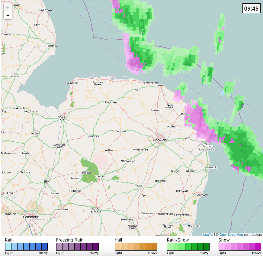 Any #UKSnow in Norfolk? Any signs of snow where you are? Can you see the snow showers off the Norfolk coast? Tweet me your pics and we'll try to use them later @itvanglia