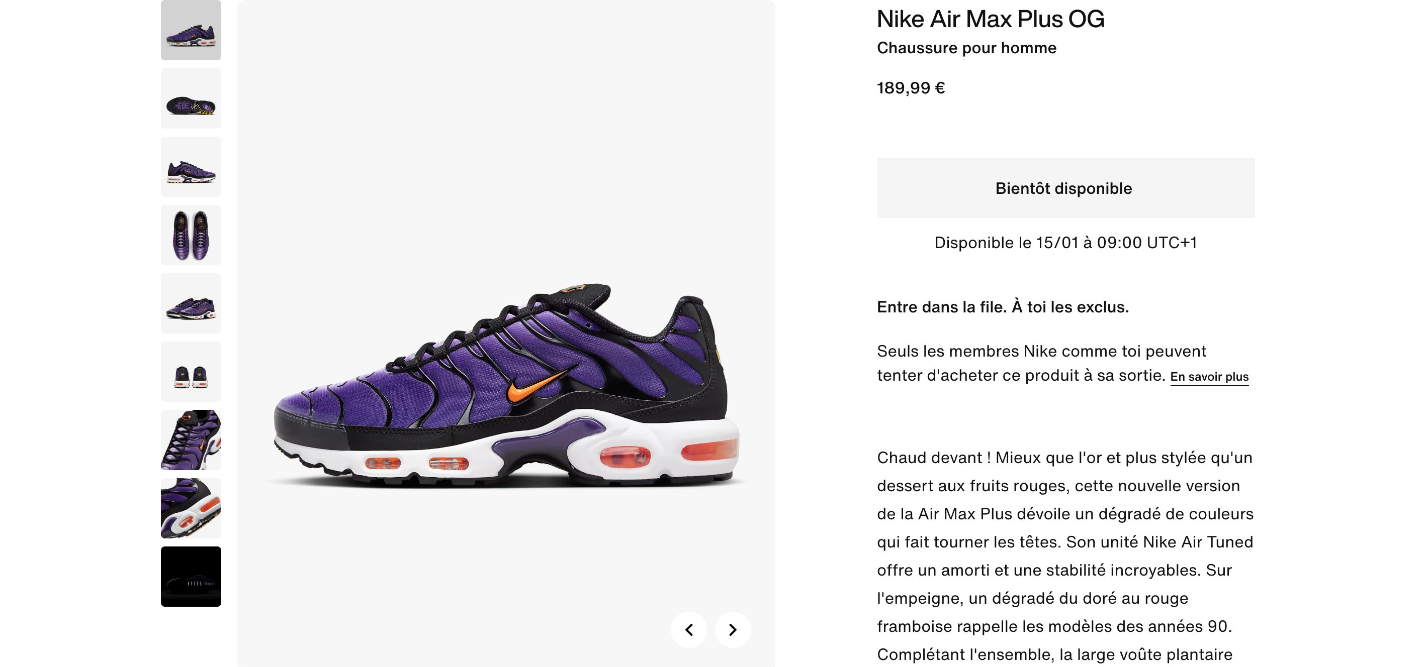 Chaussure Nike Air Max Plus pour homme