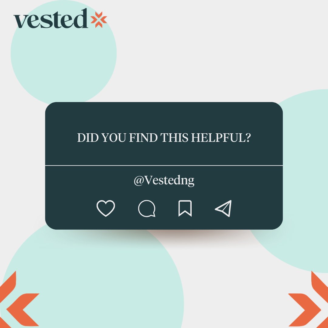 Knowing when to use and not to use debt is one of the vital principles of wealth creation.
Considering the situation and context helps in making these types of decisions.
Did you find this helpful?

#vestedng #financialtips #debtmanagement #saving #investing #financialwellbeing
