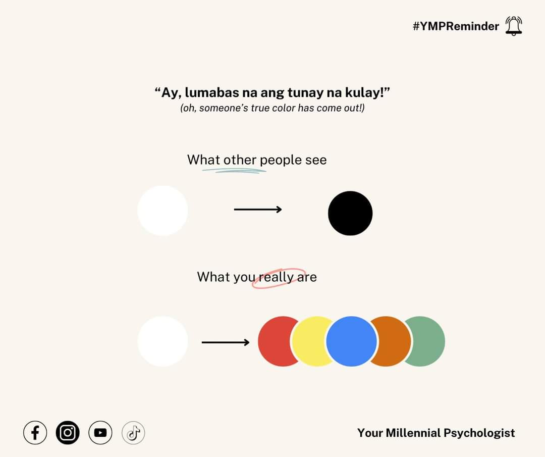 riyanportuguez's tweet photo. We often say, "Lumabas na ang tunay na kulay" to someone who has changed. Mostly, we associate these changes as bad. It's normal for people to change. There's nothing wrong with prioritizing yourself, setting boundaries, and being brave enough to say what you mean. #ympreminder https://t.co/y2z3MWamq8