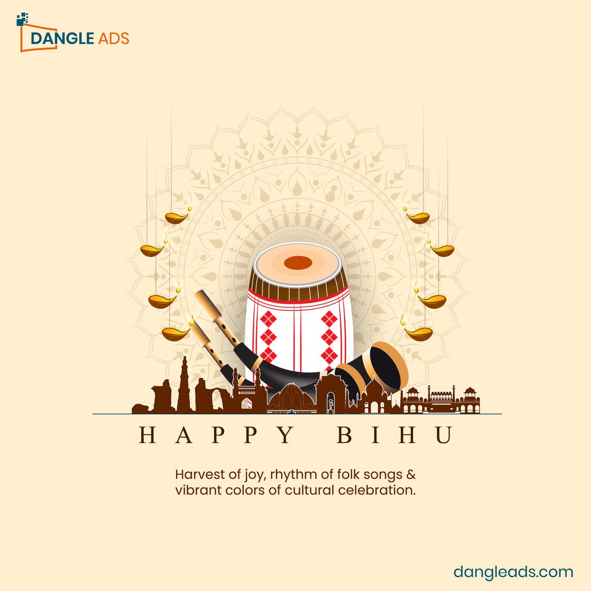 May the day bring you harvest of joy, a garden of prosperity, and the vibrant colors of happiness.

Wishing you all a very prosperous & happy bihu!✨

#bihu #indianfestival #indianholiday #cultural #trendingpost #auspicious #proudindia #dangleads #dangliers