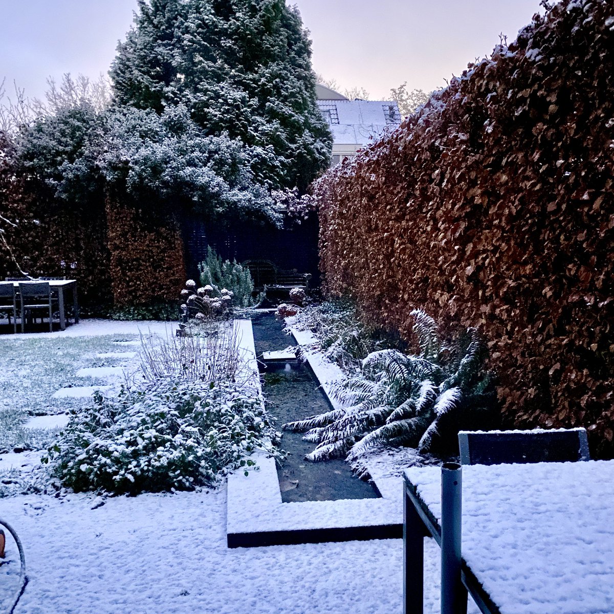 #sneeuw in #wageningen! Vanmorgen om 08:00 uur was het ineens wit!