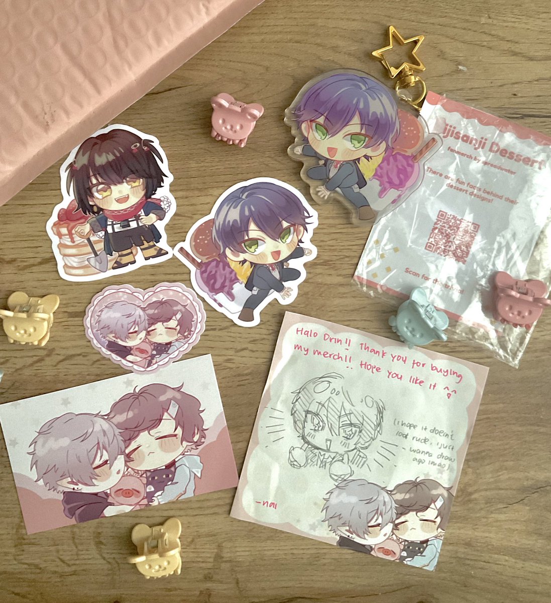 490rin's tweet photo. THE CUTEST PACKAGE EVERRRRR JUST CAME!! thank you sosososomuch naiiiii!!!! 🥹🥹🎀🍨 chibi ago doodle very tskr 🍥 https://t.co/PpsqglmSfl
